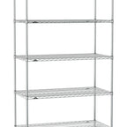 Thumbnail image #1 for Metro Super Erecta SE-2172C-86-S5 Wire Stationary Starter Shelving Unit, 72"W x 21"D x 86"H, Chrome, 5 Shelves