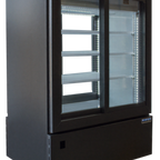 Thumbnail image #1 for Ojeda USA RMH-33PT Two-Section Glass Door Refrigerated Merchandiser, 14 cu. ft., Self-Closing Double-Pane Doors, Bottom-Mounted Refrigeration