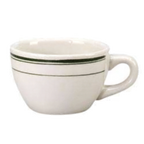 Thumbnail image #1 for Vertex China Del Mar Green DMG-37 7 oz Short Coffee Cup with Handle, Vitrified China Case of 3 Dozen
