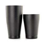 Thumbnail image #1 for Mercer Culinary Barfly M37200MBK 2-Piece Cocktail Shaker Set, 28 oz & 18 oz, Stainless Steel, Matte Black Diamond Lattice Case of 6