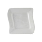 Thumbnail image #1 for Tuxton China Accessories BPZ-063C Wave Plate, 6.375"W x 6.375"D x 0.88"H, vitrified china, stackable, chip resistant, microwave, dishwasher 1 Dozen