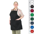 Thumbnail image #1 for Chef Revival 601BAO-3-HG Gourmet Bib Apron, Hunter Green, Poly-Cotton, 3 Front Pockets, Adjustable Neck Strap