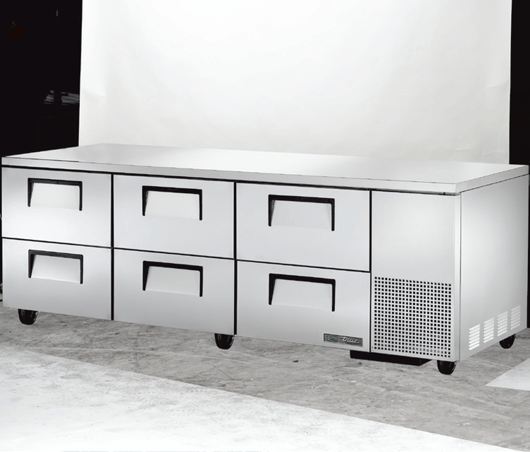 Product image #5 for 3-Section Deep Undercounter Refrigerator with 6 Drawers, 93 1/4 Inches Wide