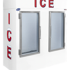 Thumbnail image #1 for Leer 3604401 Upright Ice Merchandiser, 65 cu. ft., 2 Glass Doors, Indoor, Auto Defrost, 64"W x 41.94"D x 76.5"H