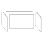 Thumbnail image #1 for Eastern Tabletop Z944 Indoor/Outdoor Bar Kit Panel Set, 4-Piece, Laminate Panels with Stainless Steel Edge
