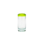 Thumbnail image #1 for Ten Strawberry Street Cancun 7MCR339 Hand-Blown Mexican Shot Glass with Lime Green Rim Case of 12