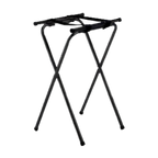Thumbnail image #1 for TableCraft Products 24BK Black Powder-Coated Metal Tray Stand, Tubular Double-Bar, 18-1/4" x 16-1/2" Top, 31-3/4"H