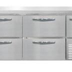 Thumbnail image #1 for Continental Refrigerator Designer Line DRA68NSS-F 68" Work Top Fish File Refrigerator, Stainless Steel, 4 Drawers & Half Door