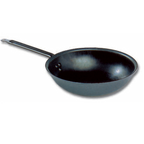 Thumbnail image #1 for Matfer Bourgeat 909528 Chinese Wok, 11" Diameter x 3-1/8"H, Extra-Heavy Aluminum, 4-Layer Nonstick, Stainless Steel Handle