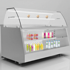 Thumbnail image #1 for Oscartek Classic CLASSIC COMBI 1150DT Open Front Combi Display Case, 45.25"W, Dry Top & Refrigerated Bottom, Self-Contained Refrigeration