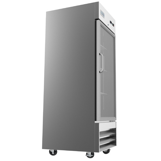 Product image #8 for KoolMore 29-Inch One-Section Glass Door Reach-In Refrigerator, 21 Cu. Ft., Bottom-Mount Self-Contained, Stainless Steel