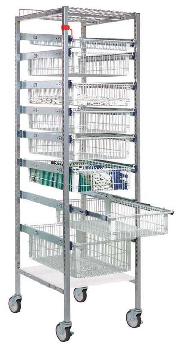 Product image #6 for Quantum Partition Store Starter Unit with Wire Baskets, Chrome Plated Finish, 19-1/2 x 24 x 75 Inches