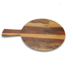 Thumbnail image #1 for G.E.T. Fo Bwa - EGS M9RW-HW Round Melamine Serving Board, 9-inch Diameter, 4-inch Handle Case of 3
