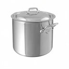 Thumbnail image #1 for JB Prince Mauviel S398 25 9.7 Qt 5-Ply Stainless Steel Induction-Ready Stock Pot with Lid