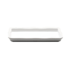 Thumbnail image #1 for G.E.T. The Edge - EGS M614-NW Rectangular White Melamine Serving Tray, 14 x 6-1/2 x 1-5/8 in Case of 6