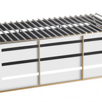Thumbnail image #1 for Cal-Mil Empire 22083-15 Rectangular Chafer Alternative, White, 19-3/4"W x 10"D x 7-1/2"H