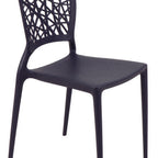 Thumbnail image #1 for Tramontina USA, Inc. 92058-007 Outdoor Plastic Chair, Dark Gray, Cut-Out Back Case of 4