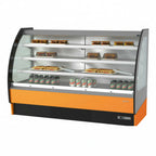 Thumbnail image #1 for Infrico USA IDC-VBR18ISS Curved Refrigerated Bakery Display Case, Open Front, Self-Service, 3 Shelves, Self-Contained