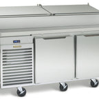 Thumbnail image #2 for Traulsen Spec-Line TS090HT Three-Section Refrigerated Prep Table, 90"W, 3 Doors, Self-Contained Refrigeration, Stainless Steel