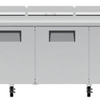 Thumbnail image #6 for True Mfg. - General Foodservice TPP-AT-119D-2-HC 119-1/4-Inch Pizza Prep Table, 3 Doors, 2 Drawers, Self-Contained R290, Poly Cutting Board