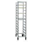 Thumbnail image #1 for New Age 6347 Mobile Aluminum Platter Rack, 12-Capacity, 5-Inch Centers, End Loading