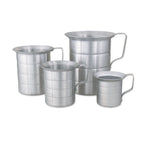 Thumbnail image #1 for Browne USA Foodservice 575670 4-Quart Aluminum Liquid Measuring Cup with Capacity Markings and Riveted Handles