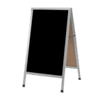 Thumbnail image #1 for AARCO Products AA-1B Aluminum A-Frame Sidewalk Chalkboard, 24"W x 42"H