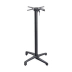 Thumbnail image #2 for G & A Commercial Seating FXH2626 Bar-Height Folding Table Base, 26 x 26 in Base Spread, Aluminum, Black Finish, Self-Leveling Glides