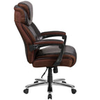 Thumbnail image #2 for Flash Furniture Hercules GO-2223-BN-GG Big & Tall Executive Office Chair, Brown Bonded Leather, Swivel, Adjustable Height, 500 lb Capacity