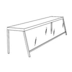 Thumbnail image #1 for Atlas Metal PRCL-2 Countertop Protector Case with Lights, Fixed Laminated Safety Glass Shield and End Panels, Stainless Steel Frame, 35.75"W
