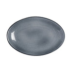 Thumbnail image #1 for Steelite Zaba Valora A940P236 Oval Coupe China Platter, 10 x 7.5 x 1 in, Valora Gray 1 Dozen