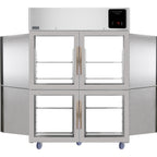 Thumbnail image #1 for QualServ (Middleby) UCRP249-GS71A U-Line Corporation (Middleby) Pass-Thru Reach-In Refrigerator, 2-Section, 49 cu. ft., 4 Half-Glass Front/4
