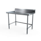 Thumbnail image #1 for NBR Equipment TS6-3624R5-X Stainless Steel Work Table, 36"W x 24"D x 40-1/4"H, 16-Gauge 304 Top, 5" Backsplash