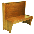Thumbnail image #1 for ATSMFG ATS AT&S-AWS-60 MFG Single Wood Platform Booth, 60"L x 42"H, Wood Back and Seat, Open Base