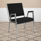 Thumbnail image #2 for Flash Furniture Hercules XU-DG-60443-670-1-BK-GG Bariatric Stacking Arm Chair, 1,500 lb Capacity, Black Fabric Upholstery