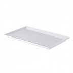 Thumbnail image #1 for CAC China French XFCH-RT12 Rectangular White Melamine Platter, 10-1/2" x 7-3/4" Case of 2 Dozen