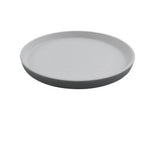 Thumbnail image #1 for G.E.T. RP-9-WM/GRM Round Melamine Dinner Plate, 9 in., White Matte Interior, Gray Matte Exterior 1 Dozen