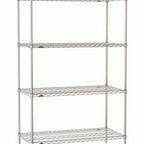 Thumbnail image #1 for Metro Super Erecta SE-2430S-74-S4 Stationary Starter Wire Shelving Unit, 30"W x 24"D x 74"H, 800 lb. capacity per shelf, 2000 lb. capacity per unit