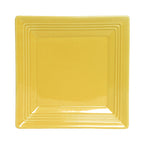 Thumbnail image #1 for Tuxton China Concentrix CSH-0845 Square Ceramic Plate, 8-1/2", Wide Rim, Saffron 1 Dozen