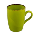 Thumbnail image #1 for Vertex China Woodland WLG-178 12 oz Porcelain Coffee Mug, Sage, Hand-Painted Rim Case of 3 Dozen