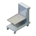 Thumbnail image #1 for Piper Products/Servolift Eastern ASCA-ST Mobile Cantilever Tray & Sheet Pan Dispenser, 1 Stack, Stainless Steel, 18 x 26 in