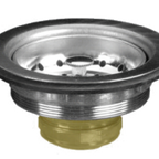 Thumbnail image #1 for Component Hardware Encore E38-1010-BR Duo Basket Sink Drain with Crumb Cup, 3-1/2" Opening, 4-3/8" Flange, 430 Stainless Steel