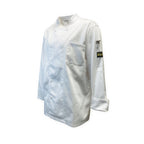 Thumbnail image #1 for Thunder Group CJ605WHM Relaxed-Fit Long-Sleeve Chef Jacket, French Cuffs, Medium, 65/35 Poly-Cotton, White Case of 12
