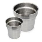 Thumbnail image #1 for Eastern Tabletop 3101FPB Round Stainless Steel Marmite Chafing Dish Inset, 2 qt., Brushed Finish