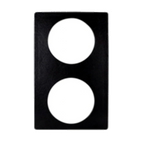 Thumbnail image #1 for G.E.T. Bugambilia T0A7SB Single Tile, 20-13/16" x 12-3/4", Cast Aluminum with Resin Coating, Two Round Openings, Sky Blue
