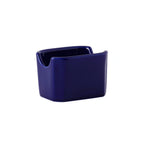 Thumbnail image #1 for Tuxton China DuraTux®© BCQ-034 Cobalt Ceramic Rectangular Sugar Packet Holder, 3-1/2 x 2-7/8 x 2-3/8 H 1 Dozen