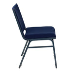 Thumbnail image #2 for Flash Furniture Hercules XU-60153-NVY-GG Heavy-Duty Stackable Chair, Navy Blue Patterned Polyester Upholstery, 550 lb. Capacity