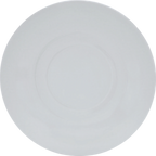 Thumbnail image #1 for ATSMFG Stone Mountain STM-REC-2 ATS MFG Ceramic Round Saucer, 6" Diameter x 1"H, Rolled Edge, American White