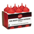 Thumbnail image #1 for TableCraft Products WideMouth C11253K 12 oz Red Wide-Mouth Ketchup Squeeze Bottle, Single Tip Case of 12