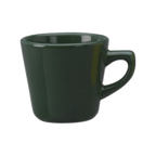 Thumbnail image #1 for International Tableware Cancun CA-1-G Tall Green Ceramic Coffee Cup, 7 oz, with Handle Case of 3 Dozen